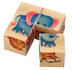 六面体パズル・4pcs・動物園