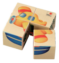 六面体パズル・4pcs・のりもの