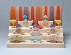 小黒三郎　銀杏円びな三段飾り（普通垂幕）【送料当店負担】【在庫有】