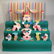 小黒三郎　楕円武者三段飾り（普通垂幕）【10.4%OFF】【送料当店負担】【在庫有】　