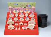 小黒三郎　円びな五段飾り（小）（特製垂幕・桜）【送料当店負担】【在庫有】