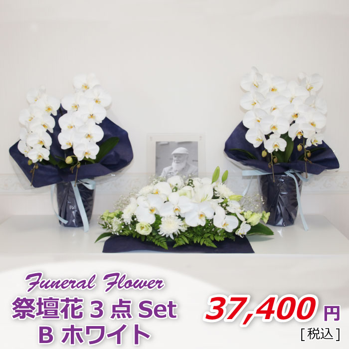 祭壇花3セットBホワイト(税込)
