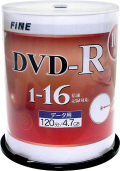 �ڿ���FINE FIDR47-16X100PW(DVD-R 16��® 100��)