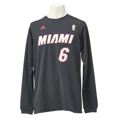 アディダス　NBA Player L/S （NBA プレイヤー ロングスリーブ シャツ） ヒート レブロン・ジェームズ　F41085 【定価の30％オフ！】