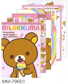 サンエックス　リラックマ「ハッピーレインボー」 メモパッド