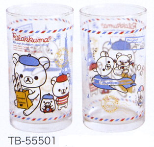 サンエックス　リラックマ「ボンジュール」シリーズ タンブラーグラスセット　TB-55501