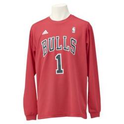 アディダス　NBA Player L/S （NBA プレイヤー ロングスリーブ シャツ） ブルズ デリック・ローズ　F41084 【定価の30％オフ！】