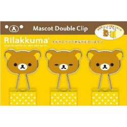 サンエックス　リラックマ「フェイスシリーズ」 マスコットダブルクリップ