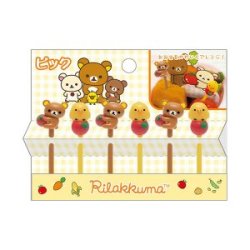 サンエックス　リラックマ　「ダイカットシリーズ」　 ピック　（6本入り）