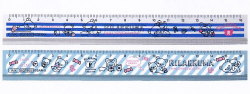 サンエックス　リラックマ「しましまエブリデイテーマ」アルミ定規　SQ79001
