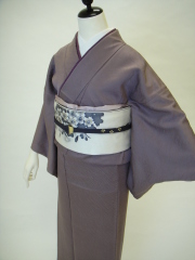 色無地,紫,地模様 訪問着 結婚式