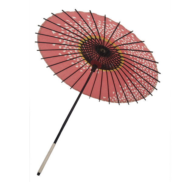 こども用和傘 桜渦 朱色