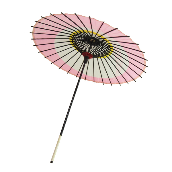 こども用和傘 月やっこ桜流し ピンク 特選
