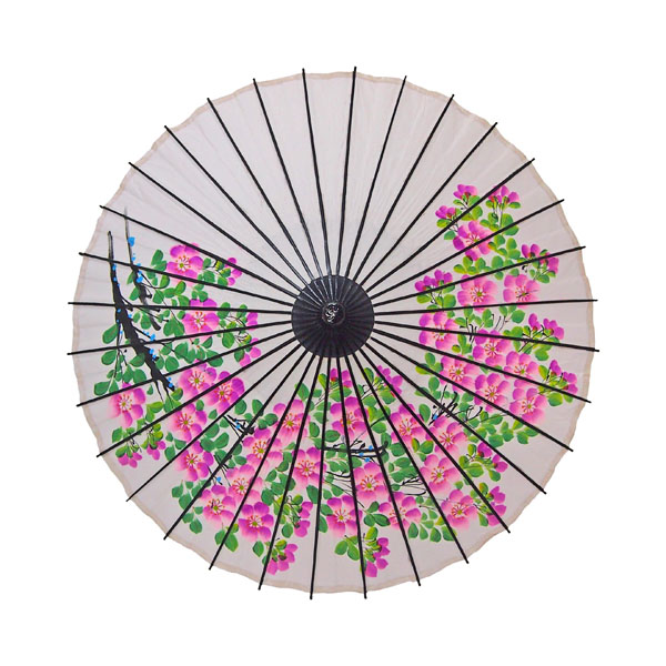 こども用和傘 桜絵 白