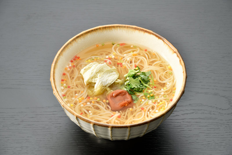紀州梅とおぼろ昆布にゅうめん