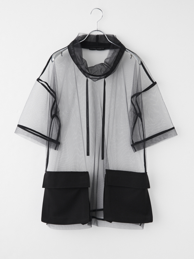 ポケット付きハイネックシースルートップス la primavera online store