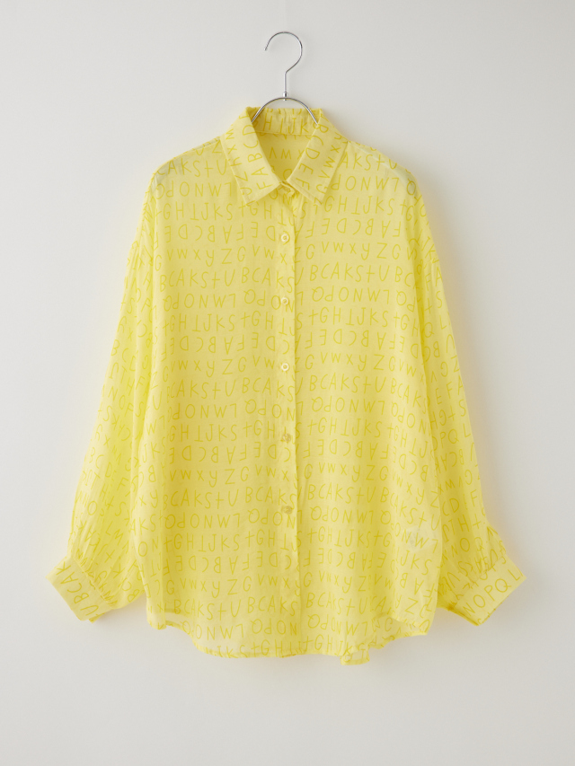 アルファベット総柄シアーシャツ la primavera online store