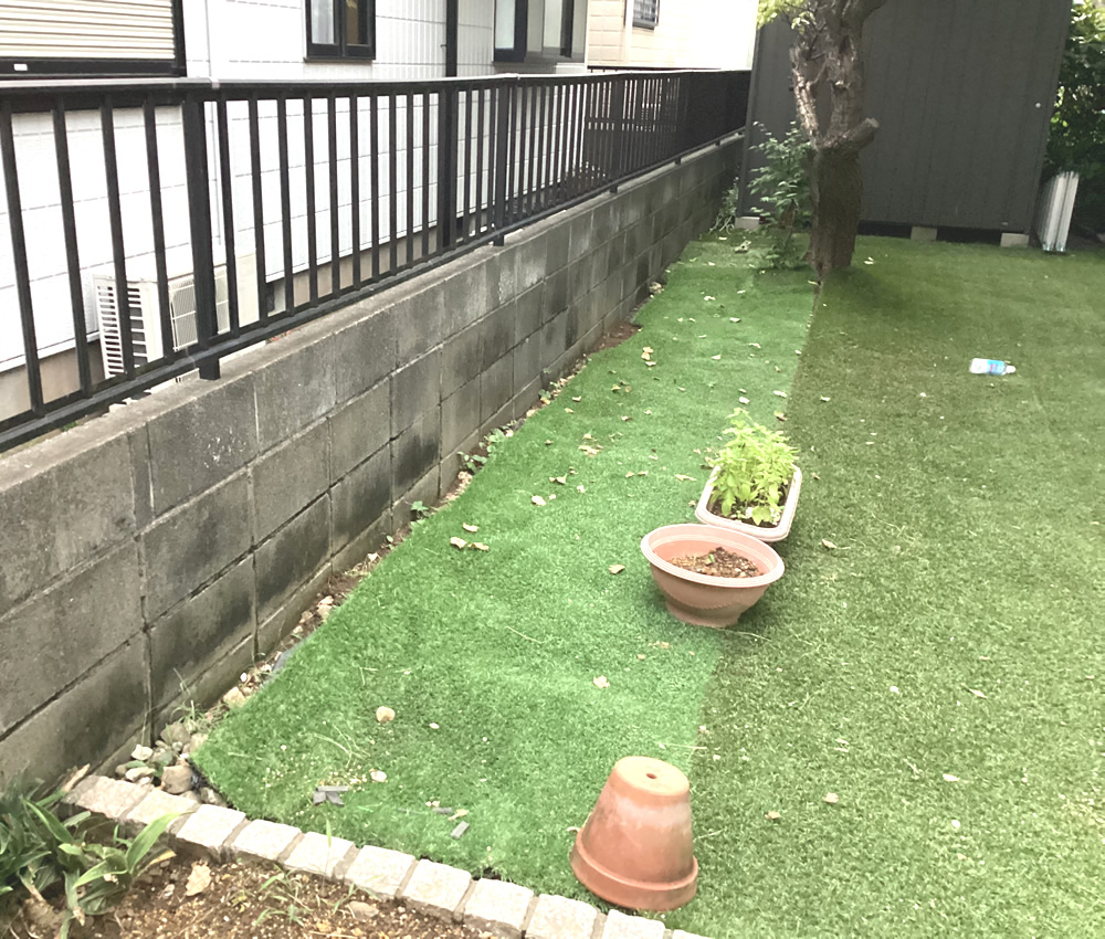 設置前のお庭