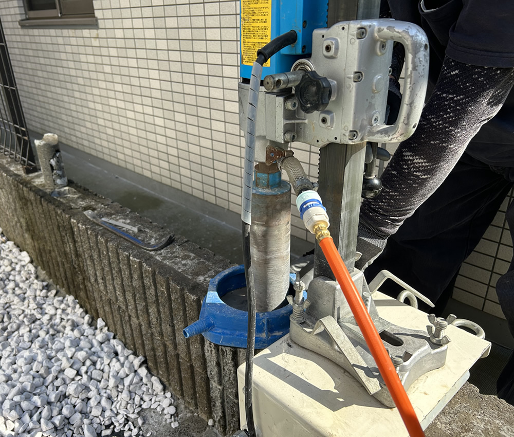 ブロックコア抜き工事