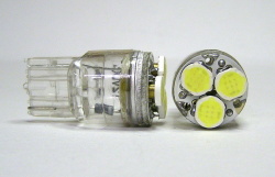 ☆新製品白色LED３W（１W素子×３）7440のウエッジ球２個