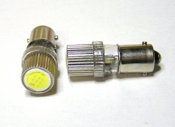 G14(BA9s)-8W,5W口金電球交換用　1WLED白2個セット