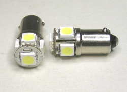 G14(BA9s)-8W,5Wの交換用3Chip5連SMD,LED白2個セット