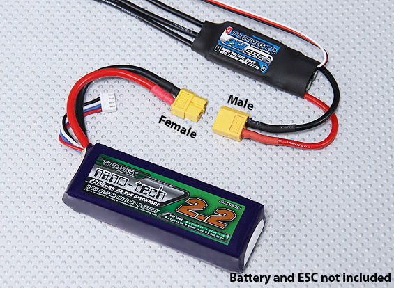 AMASS 純正XT60コネクターオスメス1セット 【メール便可】 XT60