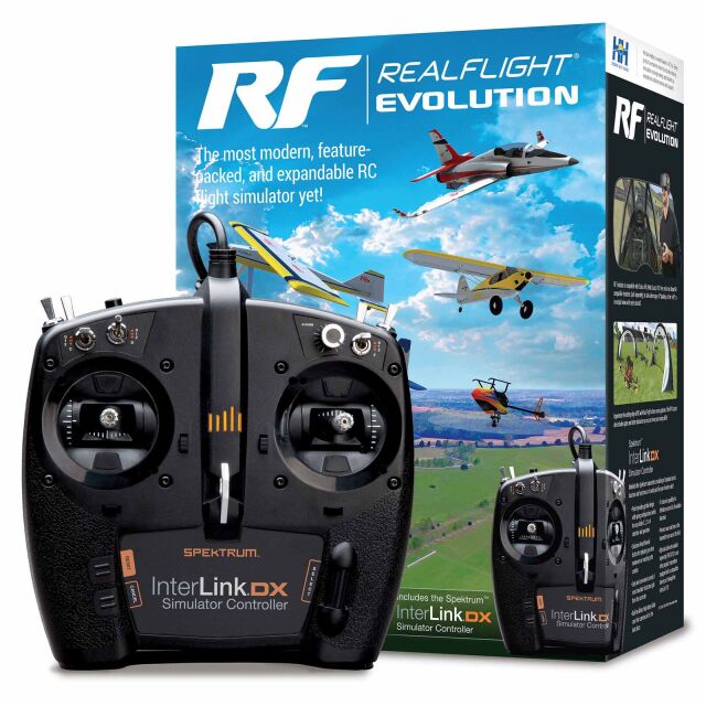 リアルフライト・エボリューション+ドローン用送信機型USBコントローラー(フルスプリング仕様)付属 RCフライトシミュレーター(インターリンクDX)Real Flight Evolution RFL2000(日本語取扱説明書) リアルフライト・エボリューション+送信機型USBコントローラー(インターリンクDX)付属 RCフライトシミュレーター