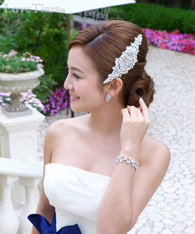 ビジューヘッドドレス【ミラーナ】【メール便可】 ヘッドドレス ビジュー ウエディング ブライダル 結婚式