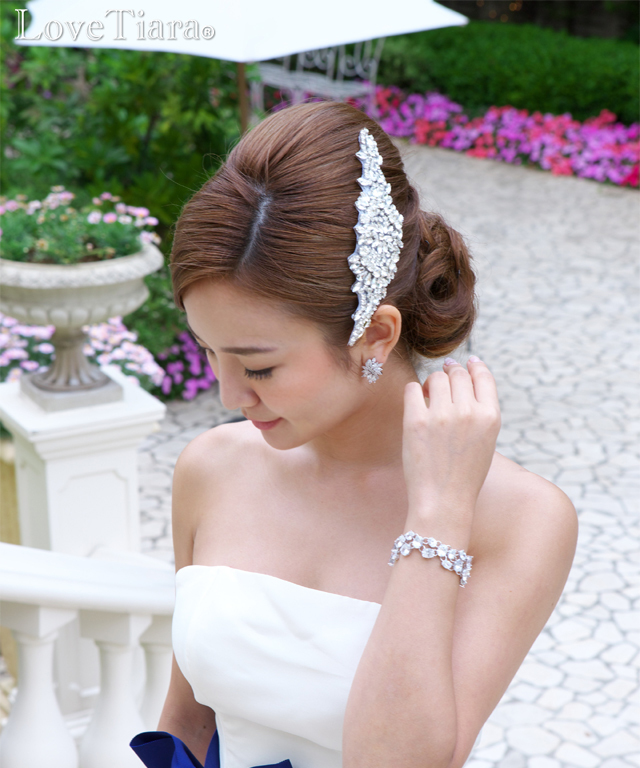 ビジューヘッドドレス【ミラーナ】【メール便可】 ヘッドドレス ビジュー ウエディング ブライダル 結婚式