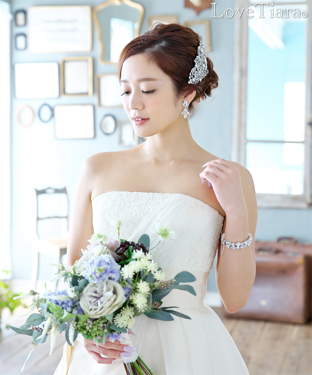 ティアドロップジルコニアブレスレット【メール便可】 ブレスレット ビジュー ウェディング 結婚式