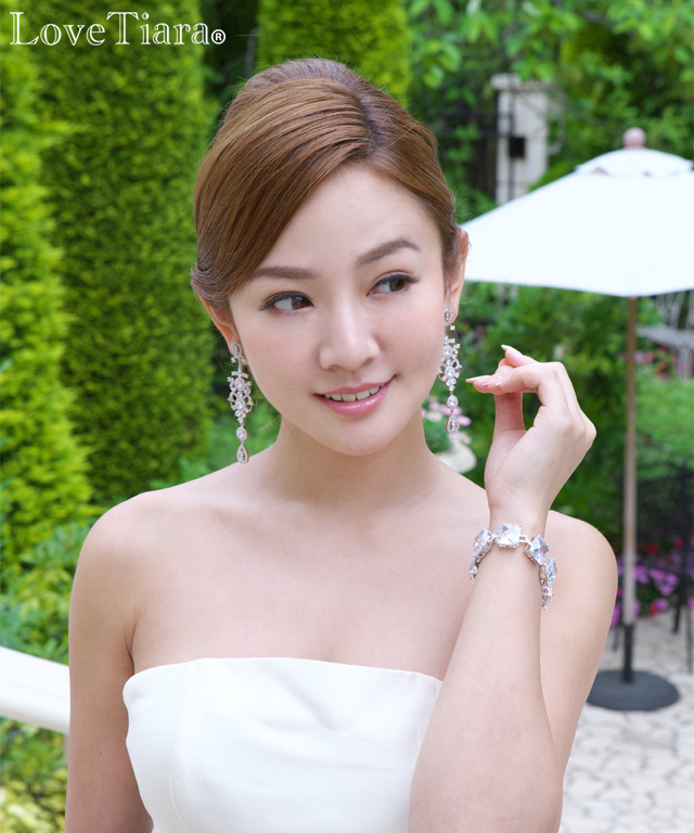 スクエアジルコニアブレスレット ブレスレット ジルコニア ビジュー ウェディング 結婚式 ブライダル