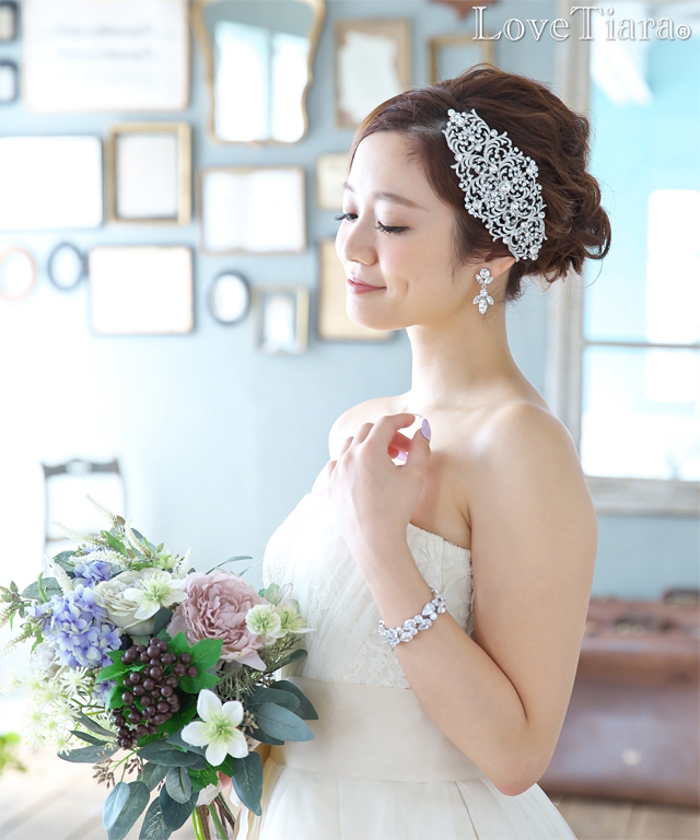 アリアスワロフスキーイヤリング/ピアス(メール便可) イヤリング ウエディング ブライダル 結婚式