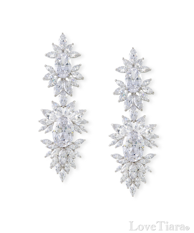 ダズリンジルコニアイヤリング/ピアス(メール便可) イヤリング ピアス ジルコニア ウェディング ブライダル 結婚式