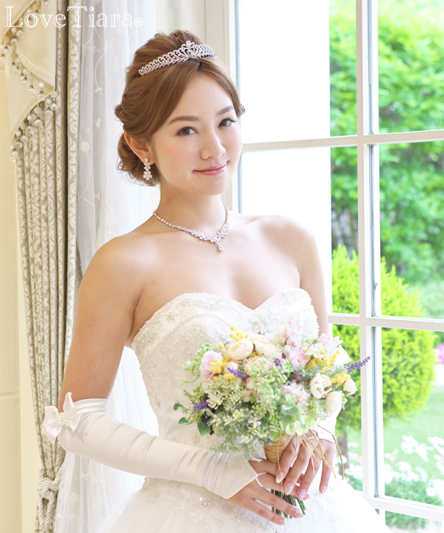 シェイプサテンフィンガーレスグローブ【ロマンティックリボン】肘上【メール便可】※なくなり次第販売終了 フィンガーレスグローブ サテン ウエディング 結婚式 ブライダル