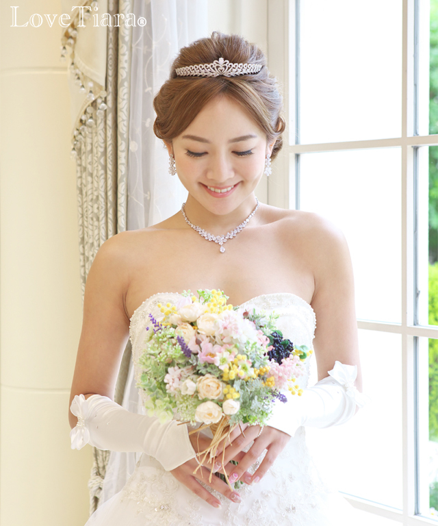 シェイプサテンフィンガーレスグローブ【ロマンティックリボン】肘下【メール便可】※なくなり次第販売終了 フィンガーレスグローブ サテン ウエディング 結婚式 ブライダル