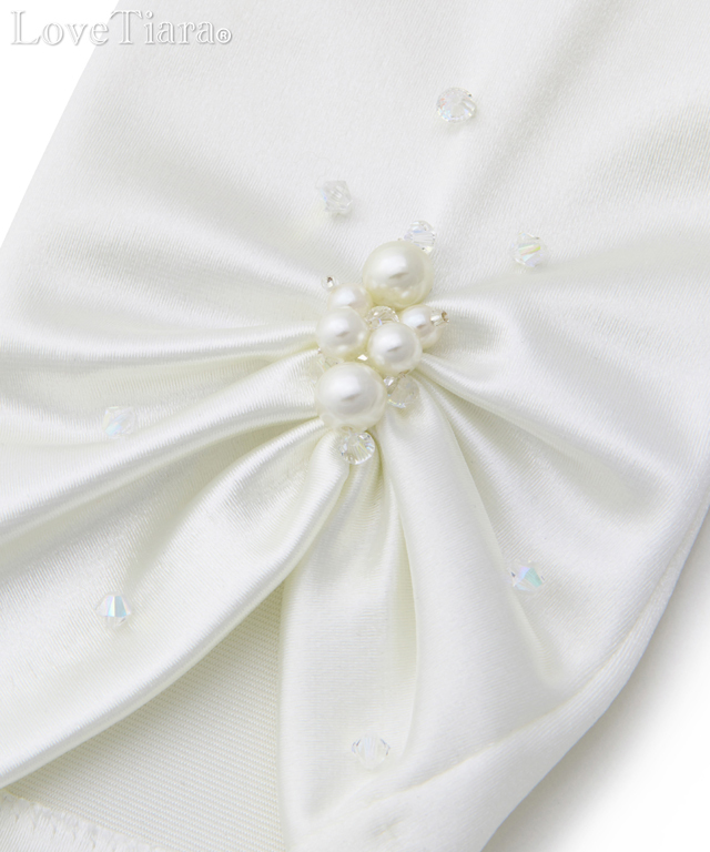 シェイプサテングローブ【ピュアパール】 グローブ サテン ウエディング 結婚式 ブライダル