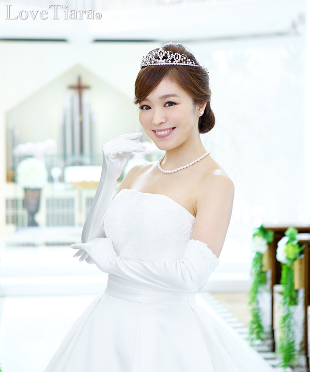 シェイプサテングローブ【ノーブルレース】肘上【メール便可】 グローブ ウエディング ブライダル 結婚式