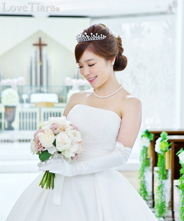 シェイプサテングローブ【ピュアパール】肘上【メール便可】 グローブ ウエディング ブライダル 結婚式