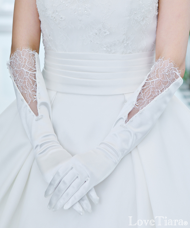 シェイプサテングローブ【グロリアス】【メール便可】 グローブ ウエディング ブライダル 結婚式
