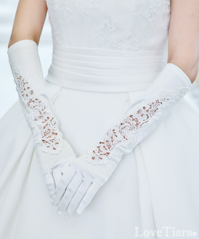 シェイプサテングローブ【ミューズ】【メール便可】 グローブ ウエディング ブライダル 結婚式