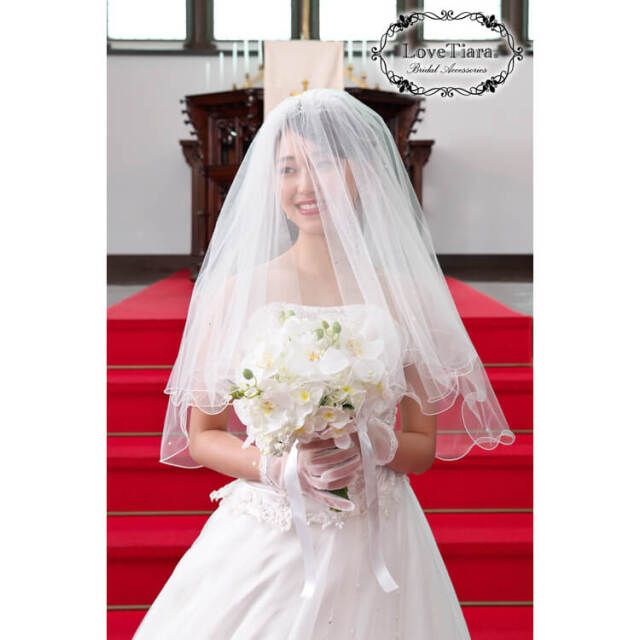 ショートベール【メロウビーズ】 ベール ウェディング ブライダル 結婚式