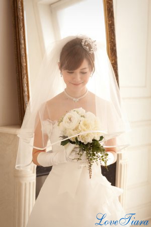 ショートベール【サテンパイピング】 ベール ウェディング ブライダル 結婚式