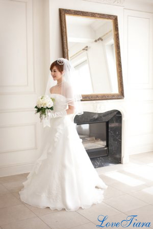 ショートベール【サテンパイピング】 ベール ウェディング ブライダル 結婚式