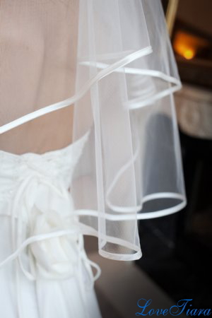 ショートベール【サテンパイピング】 ベール ウェディング ブライダル 結婚式