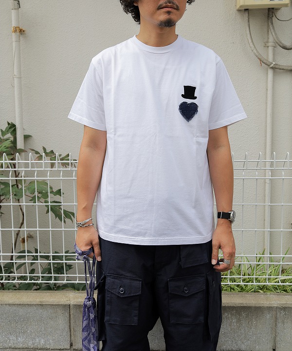ボヘミアンズ/Bohemians LOVE/HAT MINI PATCH DENIM S/S TEE(全2色) ボヘミアンズ/Bohemians LOVE/HAT MINI PATCH DENIM S/S TEE(全2色)