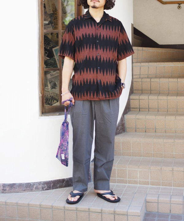 Bohemians/ボヘミアンズ WOODS IKAT SS OPEN SHIRT (全2色) Bohemians/ボヘミアンズ WOODS IKAT SS OPEN SHIRT (全2色)