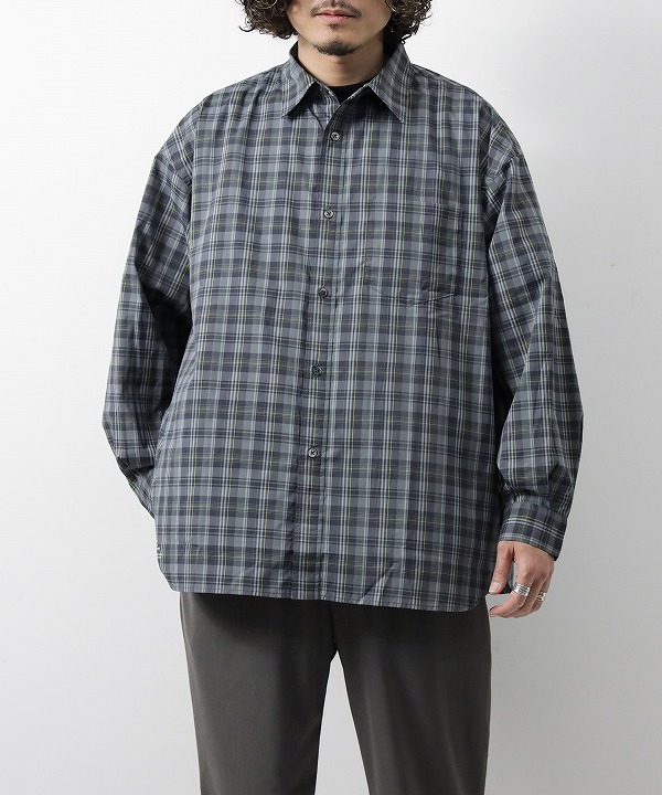 フレッシュサービス/FreshService MADRAS DRY TECH REGULAR COLLAR SHIRT