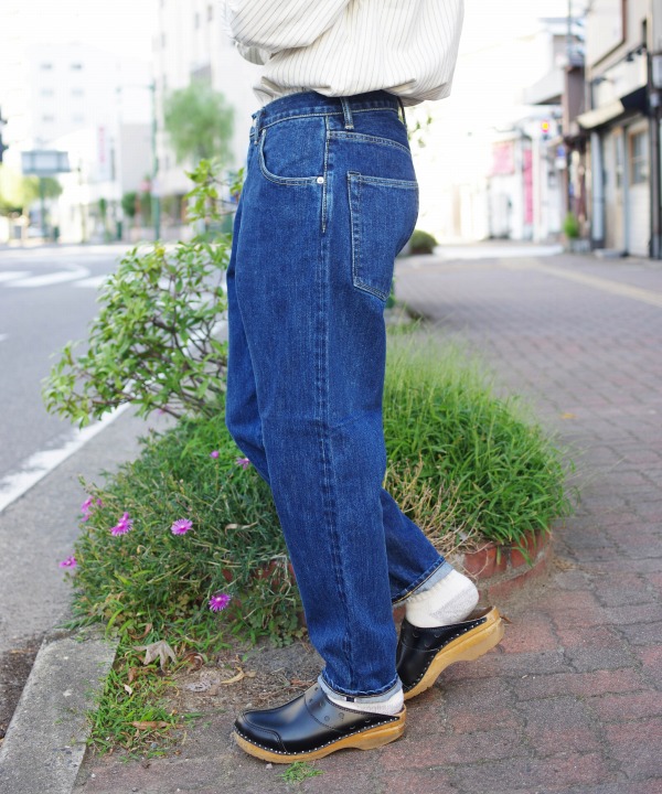 ハツキ/HATSKI Loose Tarpered Denim - Used Blue ハツキ/HATSKI Loose Tarpered Denim - Used Blue
