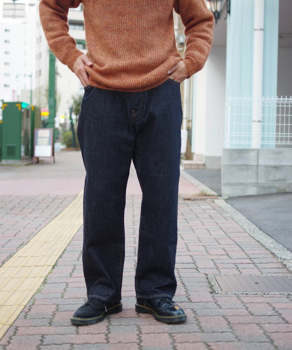 ハツキ/HATSKI Wide Tapered Denim - One wash ハツキ/HATSKI Wide Tapered Denim - One wash